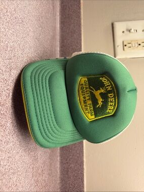 John Deere Green and Yellow Patch Trucker Hat